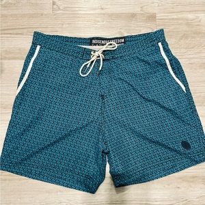 Indigenous Freedom Men's Size L Surf Mentality Swim Trunks‎